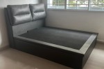 Queen size storage bed frame, Single bed with pull out frame with 2 ma...