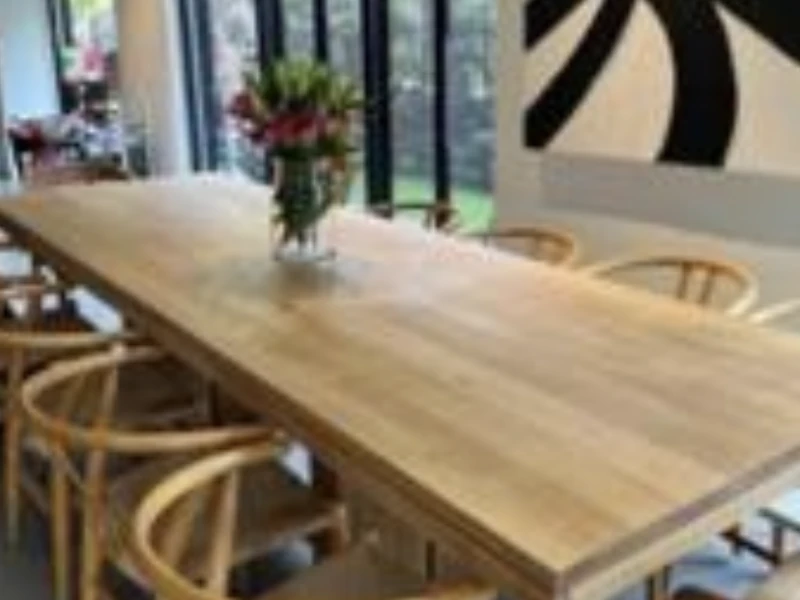 Dining table, 7 dining chairs