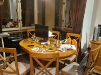 Dining table and 6 chairs, Sideboard cupboard, Display cupboard, Grand...