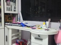 Study desk, Cupboards and shelves, 2 items As seen in the picture