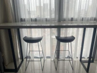 High bench marble top, TV console