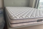 Queen-sized bed frame and mattress