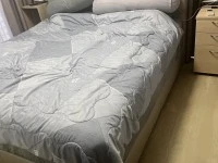 King bed and module base with bed head 180x 190, double bed mattress a...