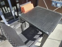 Two single bed mattresses, 1 outdoor table with two chairs, 8 packing ...