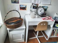 Low bookcase-seat, Bedside cabinet, Chair, Chair, Desk, Desk, Sideboar...