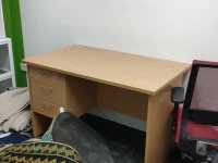 Writing tables, Chest drawer, 2 office chairs