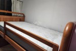 Double deck bed frame with 2 mattresses Super single