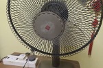 Washing machine, standing fan, handheld vacuum in box, tabletop fan