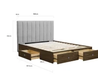 Queen bed frame, Dressing Table with Mirror, Bedside Table x 2