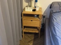 King Bed Frame, Side Table 2 qty, Television 55inch, TV Console, Shoe ...