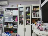 Study desk, Cupboards and shelves, 2 items As seen in the picture