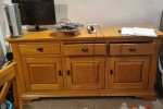 Dining table and 6 chairs, Sideboard cupboard, Display cupboard, Grand...