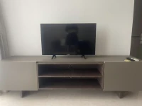 High bench marble top, TV console