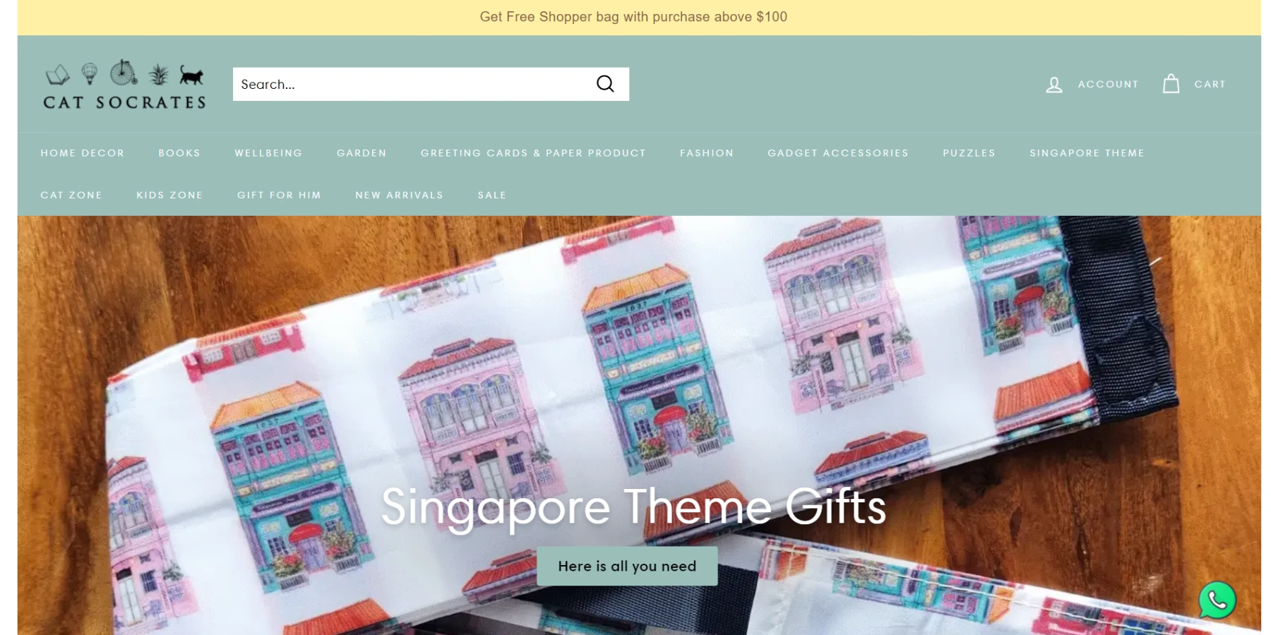 Gift shop singapore - cat socrates